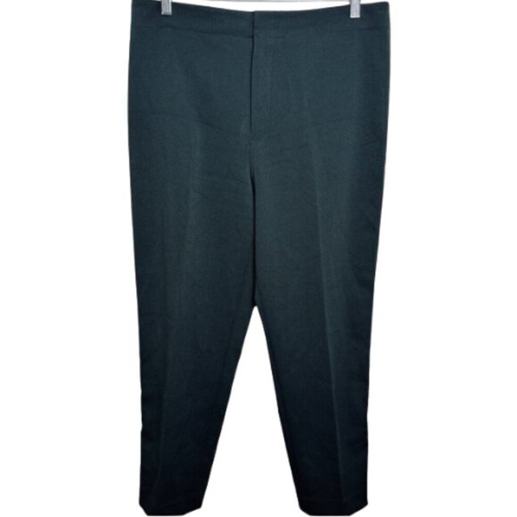 Club Monaco Womens 12 Dark Green Tapered Leg Crepe Trouser - Picture 1 of 12